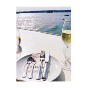 Heels Agency Editor Demi Karan Catalina Rose Bay Restaurant Sydney 3 Course a la carte menu water dining