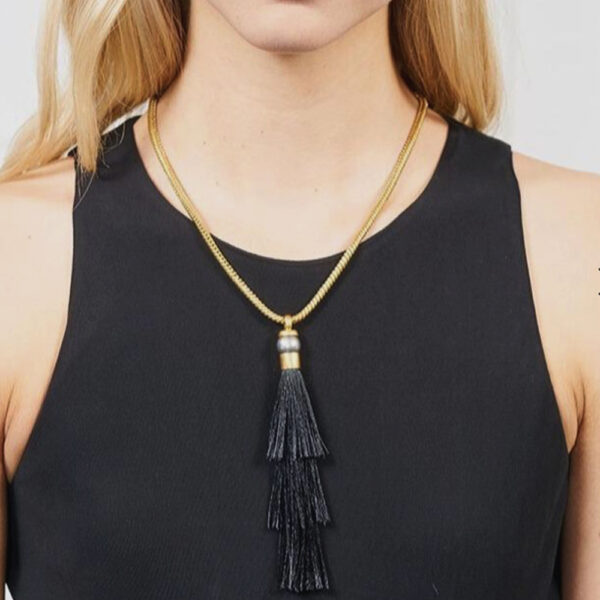 Rachel Zoe: Gracie Silk Tassel Necklace - Image 2