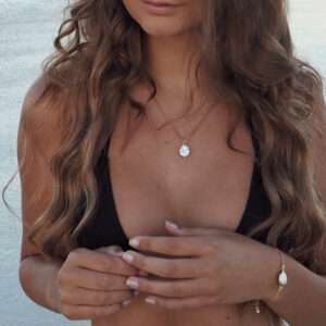 Heels Agency Editor Demi Karan Indigo Jade Jewellery Gold Destiny Baroque Bracelet