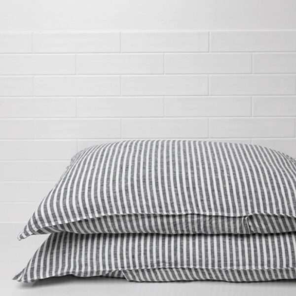 Heels Agency Editor Demi Karan Salt Living Homewares Sheet Set Stripe Pillows