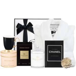 Heels Agency Editor Demi Karan Pamper Hamper Gifts for Her Little Book of Chanel, Glasshouse & Robe