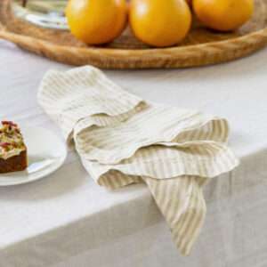 Heels Agency Editor Demi Karan Salt Living Linen Table Cover White