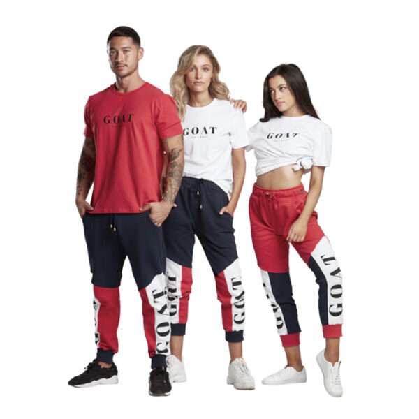 Heels Agency Editor Demi Karan Goat the Label Goat Unisex Signature Tri Panel Unisex Track Pants