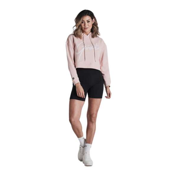 Heels Agency Editor Demi Karan Goat the Label Pink Goat Signature Crop Hoodie Goat