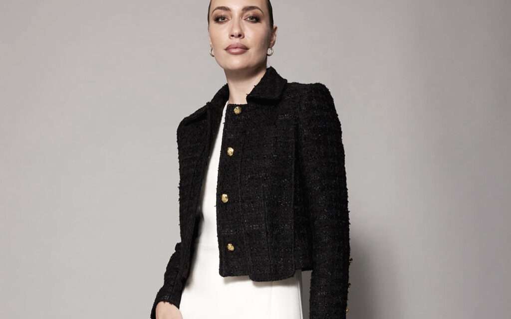 Heels Agency Fashion Designer Karen Gee Couture Designer Sydney Chifley Square Fashion Feature Demi Karan Editor ed-it.co BLack Cartel Tweed Jacket