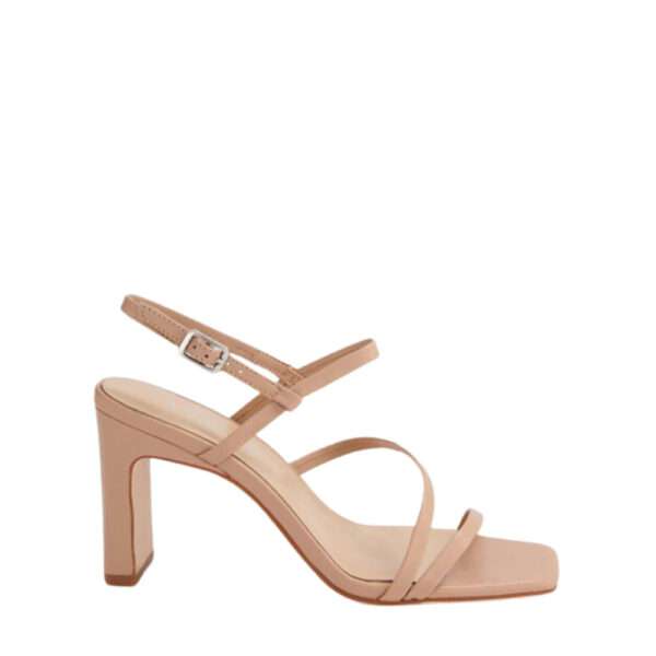 Heels Agency Midas Shoes Heels Fayte Nude Leather Sandals Editor Demi Karan ed-it.co