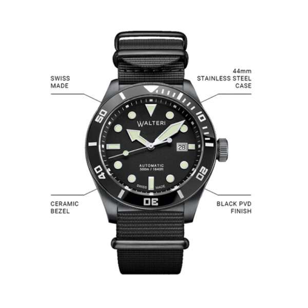 Heels Agency Walteri Swiss Luxury Watches Deep Oceaner Black 500 Black Limited Edition Editor Demi Karan ed-it.co