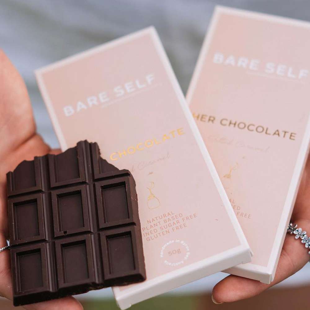 Heels Agency Featuring Bare Self Chocolates for HER women wellness ed-it.co flaunt.media Founder Demi Karan Win 