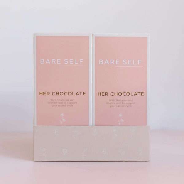 Heels Agency Featuring Bare Self Chocolates for HER women wellness ed-it.co flaunt.media Founder Demi Karan Her Chocolate Original